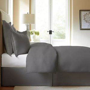 Cotton Collection Twin Tailored Bedskirt in Silver